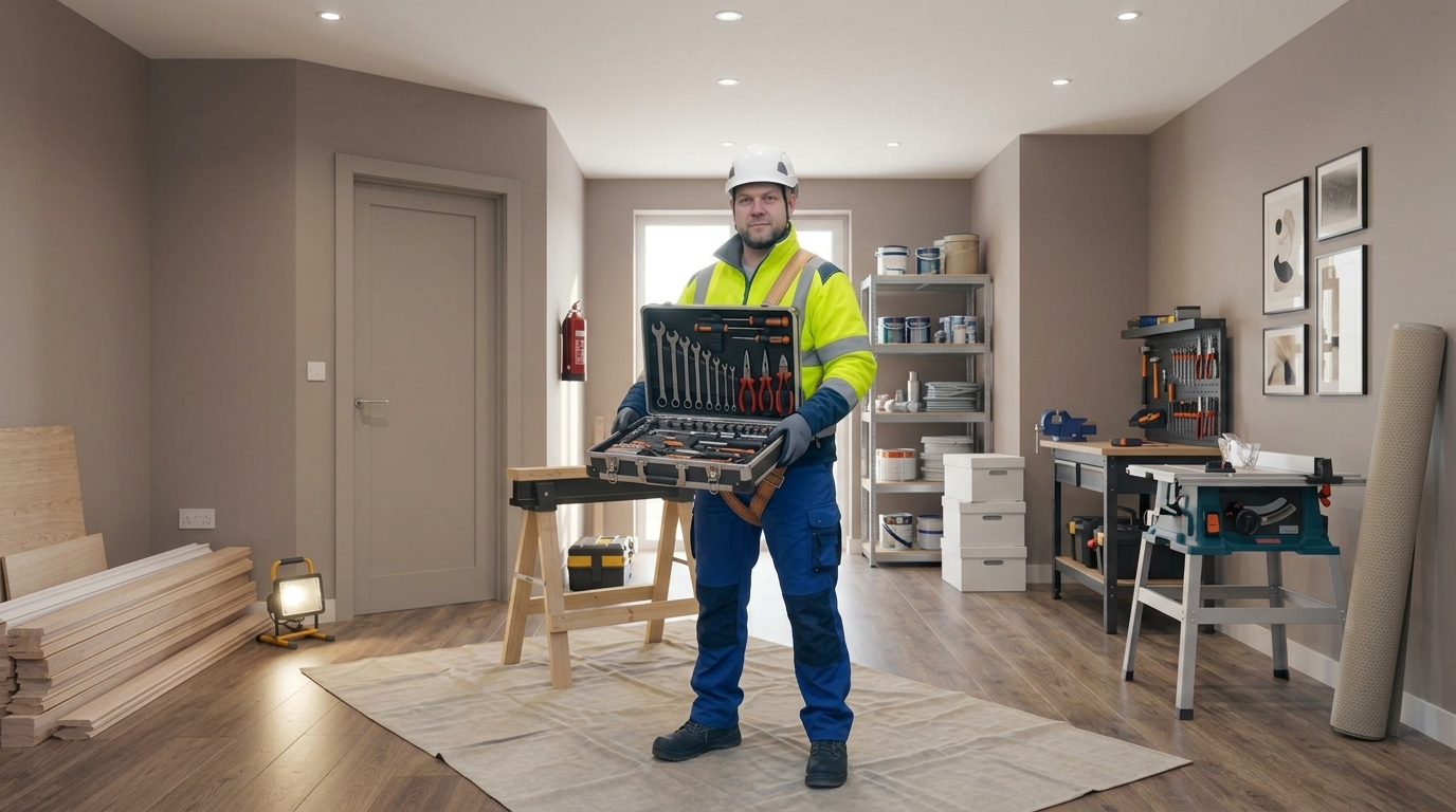 Professional handyman providing home maintenance services in Abu Dhabi